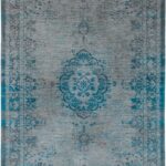 Alfombra Louis De Poortere, Fading World Grey Turquoise 8255, Medallion design