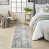 Nourison alfombra Abstract Hues ABH03 GRYWT GREY WHITE 2x8 099446906458 interior 1