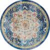 Nourison alfombra Ankara Global ANR03 BLUE 4xRND 099446456571 flat C