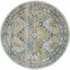 Nourison alfombra Ankara Global ANR07 BLGRE 4xRND 099446457318 flat C
