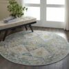 Nourison alfombra Ankara Global ANR07 BLGRE 6xRND 099446457370 interior 3 C