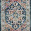Nourison alfombra Ankara Global ANR11 BLUMT BLUE MULTI 5x8 099446498076 flat C