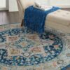 Nourison alfombra Ankara Global ANR11 BLUMT BLUE MULTICOLOR 4xRND 099446498052 interior 2 C