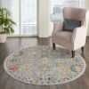 Nourison alfombra Ankara Global ANR12 GRYMT GREY MULTI 4xRND 099446498175 interior 1 C