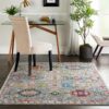Nourison alfombra Ankara Global ANR12 GRYMT GREY MULTI 5X8 099446498205 interior 1 C