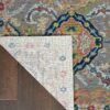 Nourison alfombra Ankara Global ANR12 GRYMT GREY MULTI 5x8 099446498205 CRB C