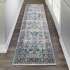 Nourison alfombra Ankara Global ANR14 TEAL MULTI 2x6 099446498403 interior 1 C