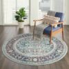 Nourison alfombra Ankara Global ANR14 TEAL MULTI 4xRND 099446498427 interior 1 C