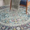 Nourison alfombra Ankara Global ANR14 TEAL MULTI 4xRND 099446498427 interior 2 C