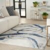 Nourison alfombra Brush Strokes BSK02 GRYNV GREY NAVY 5x7 099446899002 interior 1