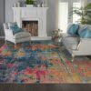 Nourison alfombra Celestial CES09 BLYEL BLUE YELLOW 9X12 099446482778 interior 1