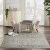 Nourison alfombra Lustrous Weave LUW01 IVBLU IVORY BLUE 5x8 099446742698 interior 1