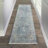 Nourison alfombra Lustrous Weave LUW02 BLUIV BLUE IVORY 2x8 099446752062 interior 1