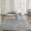 Nourison alfombra Lustrous Weave LUW02 BLUIV BLUE IVORY 5x8 099446752086 interior 1