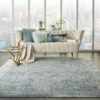 Nourison alfombra Lustrous Weave LUW02 BLUIV BLUE IVORY 8x10 099446752093 interior 1