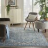 Nourison alfombra Lustrous Weave LUW03 BLUE 5x8 099446752178 interior 1