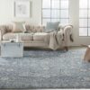 Nourison alfombra Lustrous Weave LUW03 BLUE 8x10 099446752185 interior 1