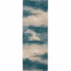 Nourison alfombra Maxell MAE06 IVTL IVORY TEAL 2x8 099446880413