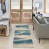 Nourison alfombra Maxell MAE06 IVTL IVORY TEAL 2x8 099446880413 interior 1