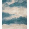 Nourison alfombra Maxell MAE06 IVTL IVORY TEAL 5X7 099446880437