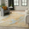 Nourison alfombra Prismatic PRS36 SNDBL SAND BLUE 8x10 099446900920 interior 1