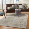 Nourison alfombra Rustic Textures RUS06 IVBLU IVORY BLUE 5X7 09944647633 interior 3 C
