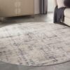 Nourison alfombra Rustic Textures RUS06 IVBLU IVORY BLUE 8XRND 099446835970 interior 1