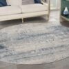 Nourison alfombra Rustic Textures RUS10 IVBLU IVORY BLUE 8XRND 099446836045 interior 1