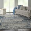 Nourison alfombra Rustic Textures RUS10 IVBLU IVORY BLUE 8x11 099446496508 interior 3