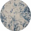 Nourison alfombra Rustic Textures RUS16 GRYBL GREY BLUE 8XRND 099446836120