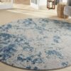 Nourison alfombra Rustic Textures RUS16 GRYBL GREY BLUE 8XRND 099446836120 interior 1