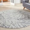 Nourison alfombra Rustic Textures RUS17 IVGRY IVORY GREY 8XRND 099446836137 interior 1