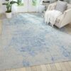Nourison alfombra Silk Shadows SHA18 GRYBL 8x10 099446451118 Room2