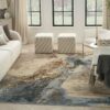 Nourison alfombra Silk Shadows SHA23 BGEBL BEIGE BLUE 8x10 099446929365 interior 1