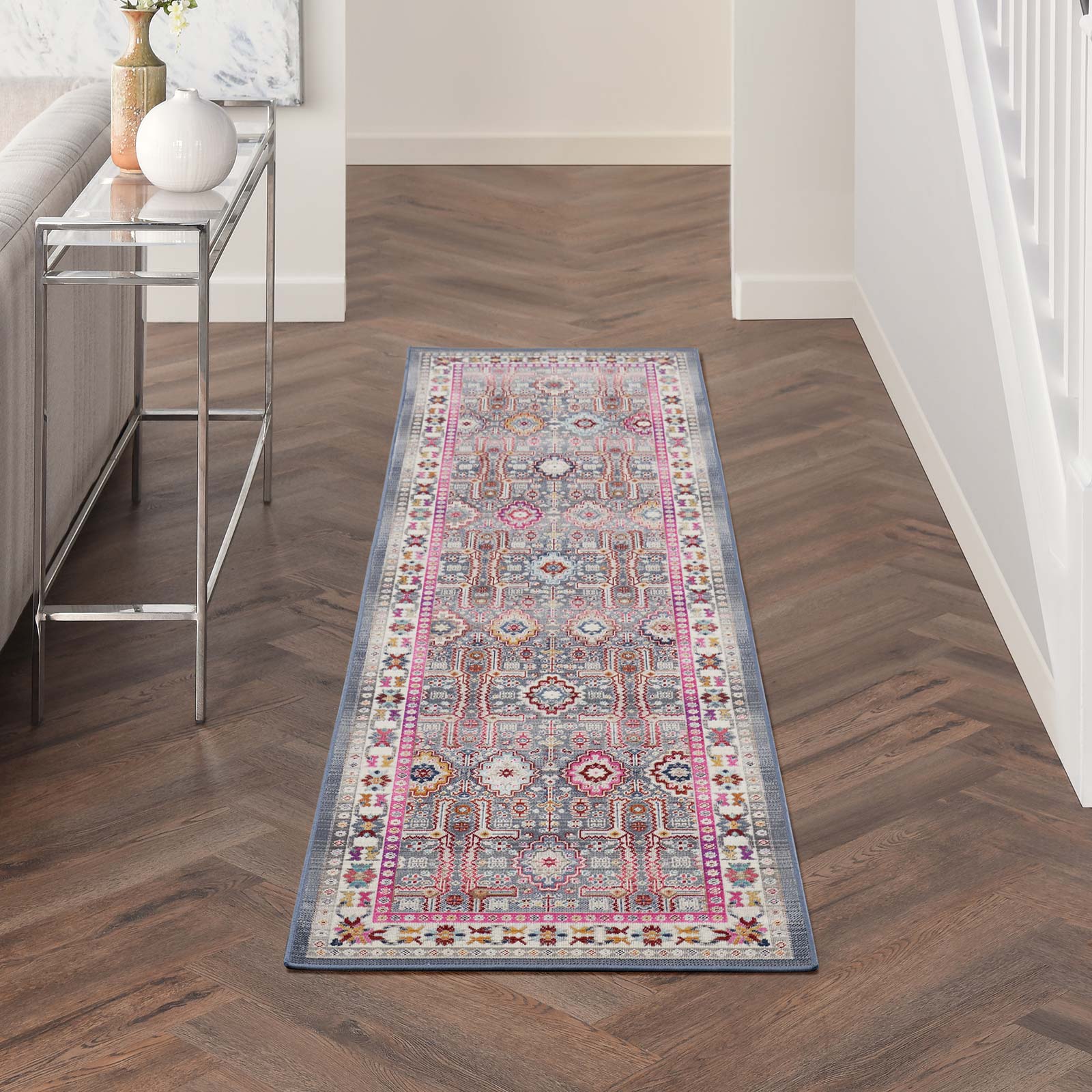 Nourison alfombra Vintage Kashan VKA05 GYMTC GREY MULTICOLOR 2x8 099446811813 interior