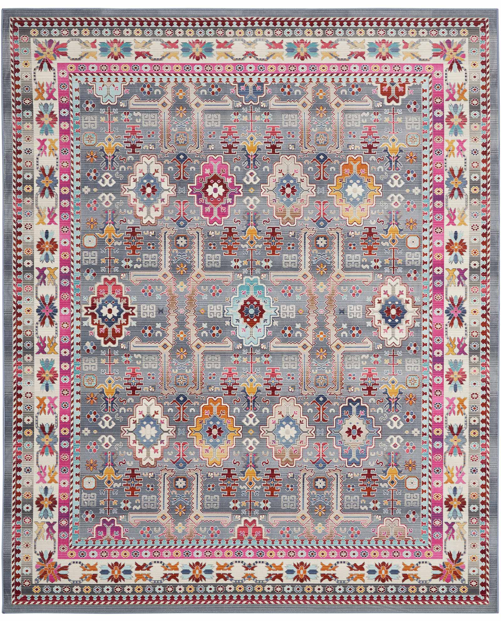 Nourison alfombra Vintage Kashan VKA05 GYMTC GREY MULTICOLOR 8x10 099446811851
