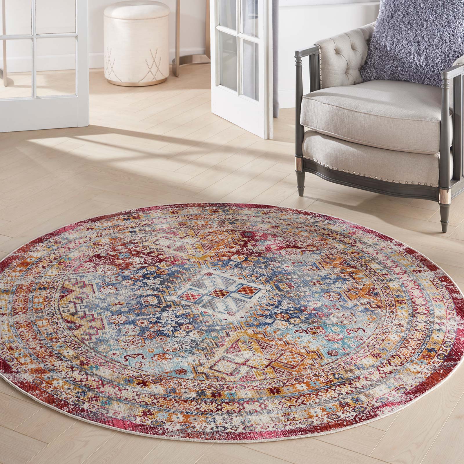 Nourison alfombra Vintage Kashan VKA09 MULTI MULTICOLOR 6XRND 099446852458 interior 1