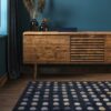 Asiatic alfombra Dotty Navy interior