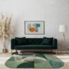 Asiatic alfombra Matrix 75 Oval Forest interior
