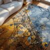 Louis De Poortere alfombra Cities Dubai 9698 Cities Dubai Gold Sea Ambiance