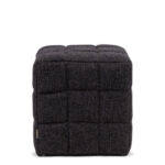 Rivièra Maison Thames Puf, Mélane weave, Carbon Grey