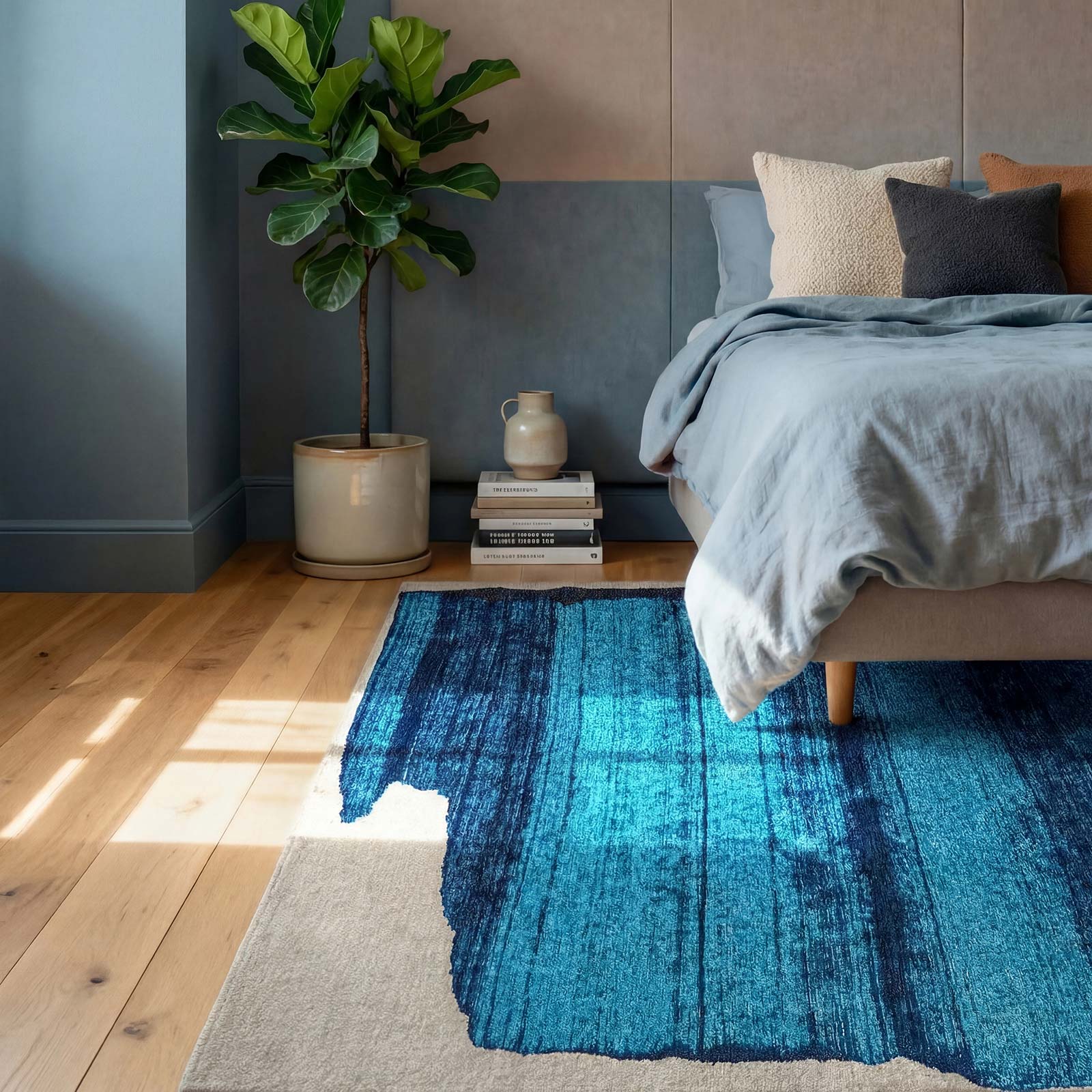 Louis De Poortere alfombra Craft 2080 Brush Diva Blue interior